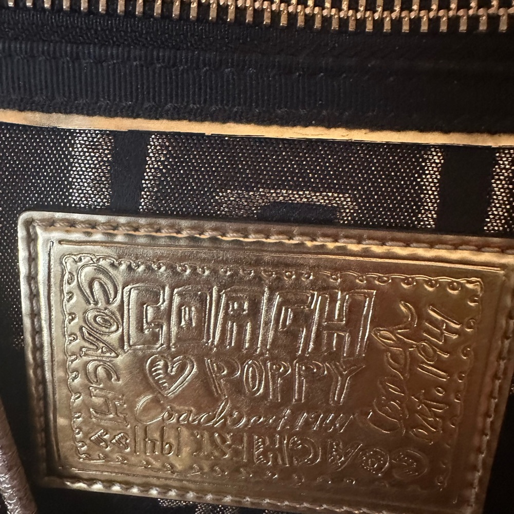 Coach Rare 2010 Gold Graffiti Tote Shoulder Bag style 15301 | With Hang Tags - Picture 14 of 16